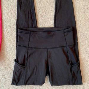 Lululemon Fast and Free Leggings Size 6 BLACK